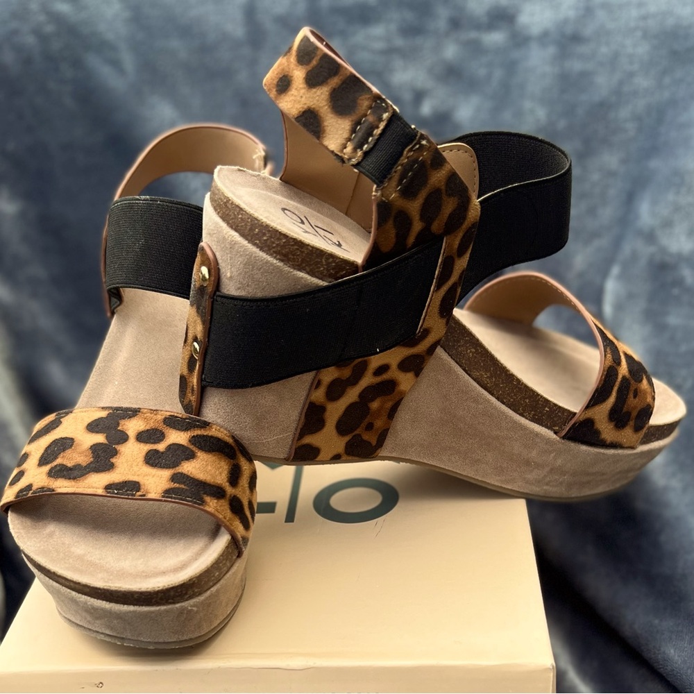 Leopard Wedge Sandal